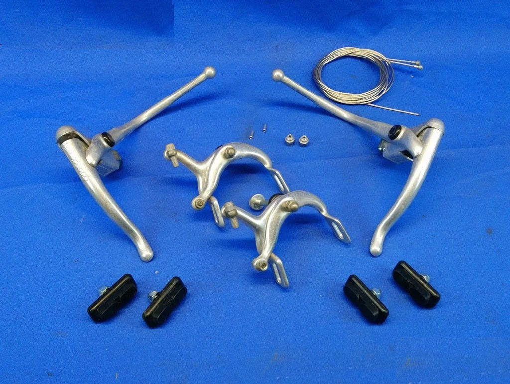 Vintage Weinmann 570 Bicycle Caliper Lever Brake Set Silver