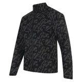 Men's cycling jacket with a camouflage pattern, featuring a high collar, zip pockets, and elasticated cuffs.