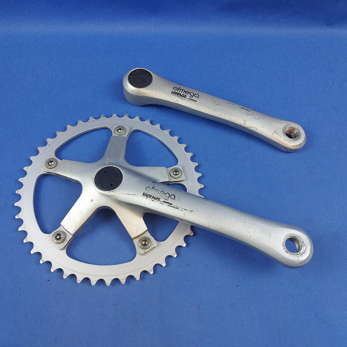 Omega Vantage Bicycle Crankset 170 mm 44T Silver Aluminium PioraBikes