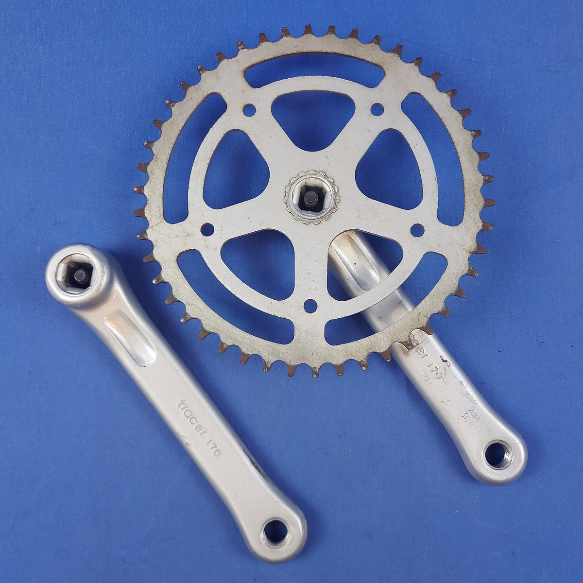 Tracer Bicycle Crankset 170mm 46T Silver PioraBikes