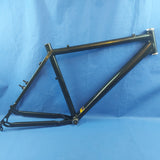 Black Retro Aluminium 7005 MTB Bicycle Frame for 26" Wheels