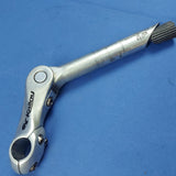 A silver Kalloy bicycle quill adjustable stem with 90 mm extension and 180 mm handlebar clamp, showing some scratches or marks.