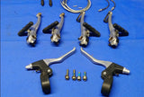 LeeChi TX115 Bicycle V-Brake Set Front and Rear Silver & Black