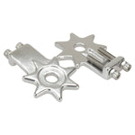 Fisher Bicycle BMX Chain Adjuster Tensioner 3/8" Star Silver