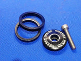 Black Bicycle Top Cap with 2 x Spacers 5 mm