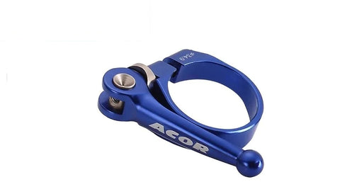 Acor Bicycle Seatpost Clamp 31.8 mm Alloy QR Blue