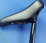 Black Used MTB Bicycle Saddle with Seatpost