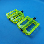 Evoke Bicycle Resin Pedals BMX 9/16" Platform Clear Yellow
