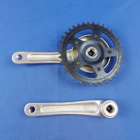 RARE Ancien pédalier Dent Sautée Vélo 1890 19t 150 Bike Crankset Bici RARE Ancien pédalier Dent Sautée Vélo 1890 19t 150 Bike Crankset Bici