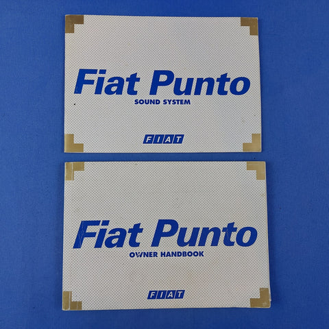 93-99 Fiat Punto Owners Manual Handbook and Sound System Book 1999
