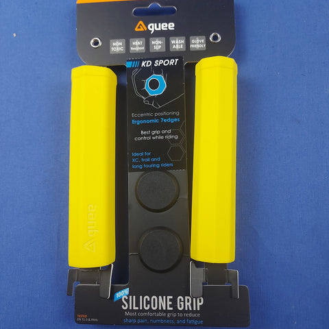 Guee Bicycle MTB/BMX Silicone Grips Black & Yellow 128mm