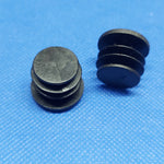 Pair Bicycle Handlebar End Caps Plugs Black 22mm x 18.4mm