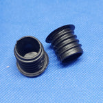 Pair Bicycle Handlebar End Caps Plugs Black 22mm x 24.5mm