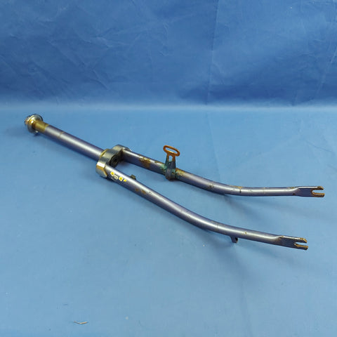 Vintage Gazelle Bicycle Front Rigid Forks for 700C Wheels Blue Threaded