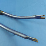 Vintage Gazelle Bicycle Front Rigid Forks for 700C Wheels Blue Threaded