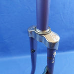 Vintage Gazelle Bicycle Front Rigid Forks for 700C Wheels Blue Threaded