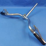 Silver Retro Bicycle Steel Downhill Handlebar 530mm with Stem