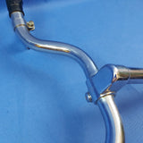 Silver Retro Bicycle Steel Downhill Handlebar 530mm with Stem