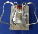 Elite Vintage Style Bicycle Double Bottle Cage Handlebar Holder Silver