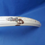 Vintage Raleigh Bicycle Rear Mudguard for 26 inch Wheels White