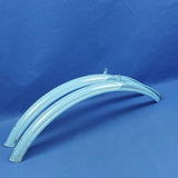Clear bicycle fender on a blue background