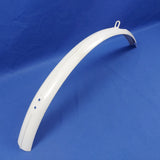 White bicycle fender on a blue background