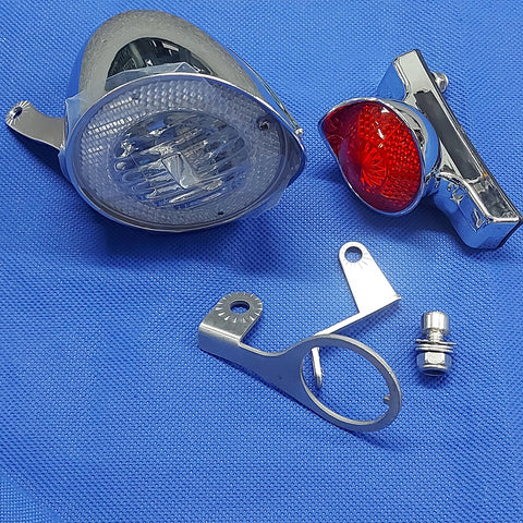 Bicycle Front and Rear Classic Vintage Battery Led Light Lamp