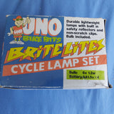 Uno BriteLite Vintage Classic Bicycle Light Lamp Set