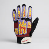 Hand Light Full-Finger Cycling Gloves Flame Design L