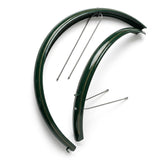 Vintage Raleigh Steel Mudguard Set Dark Green 26 Inch