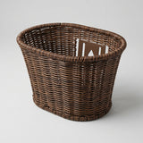 Pendleton Small Wicker-Style Front Bicycle Basket Brown