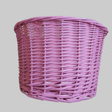 Pink Wicker Front Bicycle Basket 40 × 31 × 27 cm