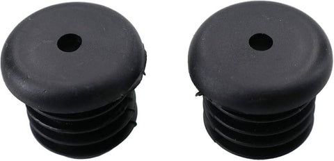 Pair Bicycle Handlebar End Caps Plugs Black 22mm