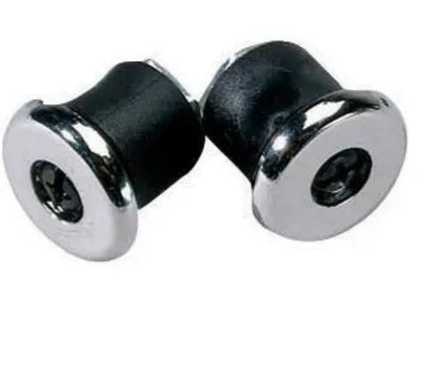 Raleigh Pair Bicycle Handlebar End Caps Plugs Black