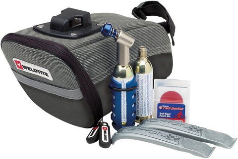 Weldtite Wedge Bag Cycle Puncture Repair and CO2 Jetvalve Gas Cylinder Inflator Kit