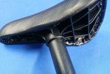 One Piece Black Bicycle Saddle with Seatpost 27.2mm