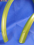 Vintage Raleigh Bicycle Mudguard Set Gloss Steel Light Green for 26" Wheels