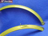 Vintage Raleigh Bicycle Mudguard Set Gloss Steel Light Green for 26" Wheels