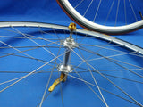 Pair of Bicycle Mavic Rims Wheels 700C with 8 Speed Campagnolo Cassette