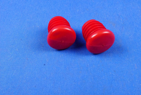 Herrmans Vintage Bicycle Rubber Bar Ends Plugs Red
