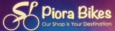 Logo of Piora Bikes with a bicycle icon on a purple background