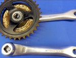 Compact Sparta Vintage Bicycle Crankset 170mm Silver