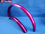 Bicycle Traditional Mudguard Set Steel Purple for 18 inch Wheels