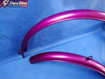 Bicycle Traditional Mudguard Set Steel Purple for 18 inch Wheels