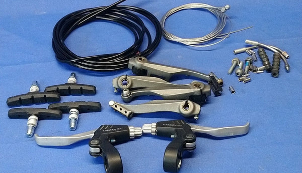 Tektro LeeChi Bicycle Brake Set V Brake Front and Rear Black PioraBikes