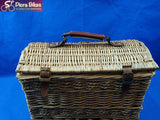 Wicker Basket with Handle and Lid
