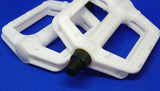 X-Rated Bicycle BMX Resin Pedals 1/2" White