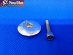 Silver Bicycle Stem Top Cap 1-1/8" with Bolt