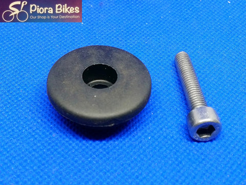 Plastic Black Bicycle Stem Top Cap 1-1/8" with Bolt