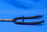 Black Bicycle Front Rigid Forks 1-1/8" Threaded for 26" Wheels